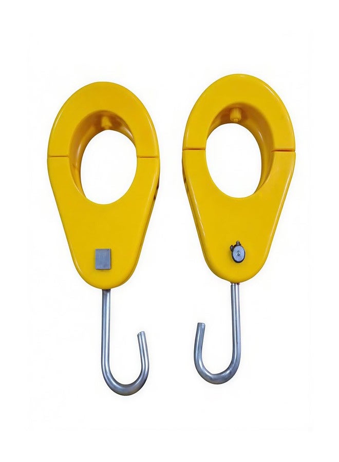 Toy Park Rotating Carabiner for Swings, Hook for Swings with Cuff (Yellow) - Image 1